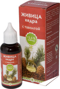 Живица кедра 12,5% с таволгой, 50 мл